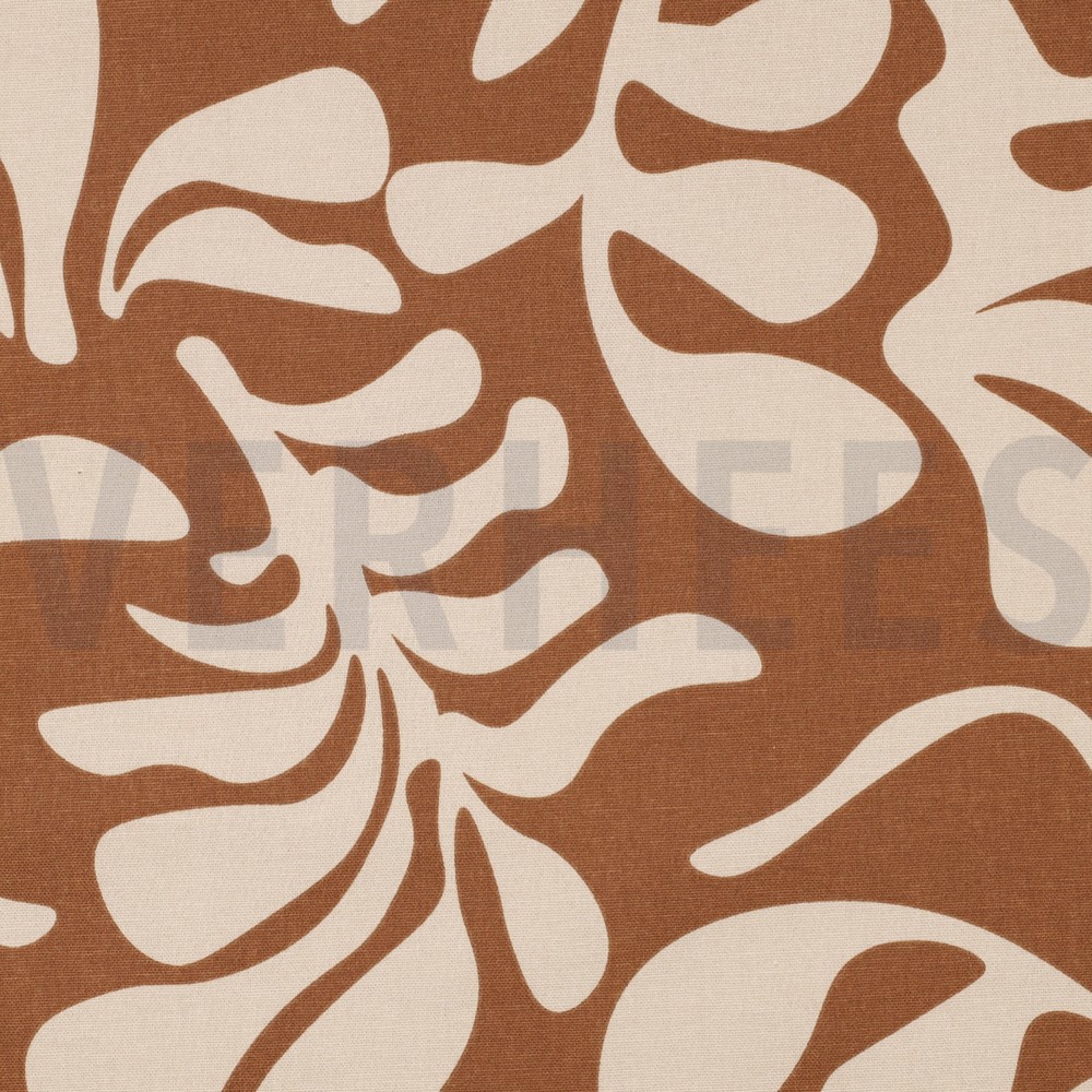 CANVAS VINTAGE LEAVES COGNAC