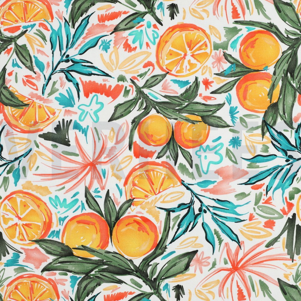 CANVAS DIGITAL ORANGES WHITE