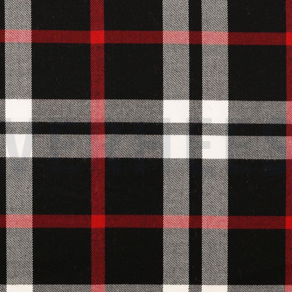 TARTAN CHECK BLACK/WHITE/RED BIG