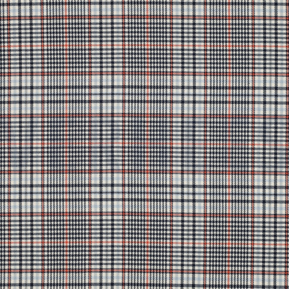 TARTAN CHECK ECRU/NAVY/ORANGE