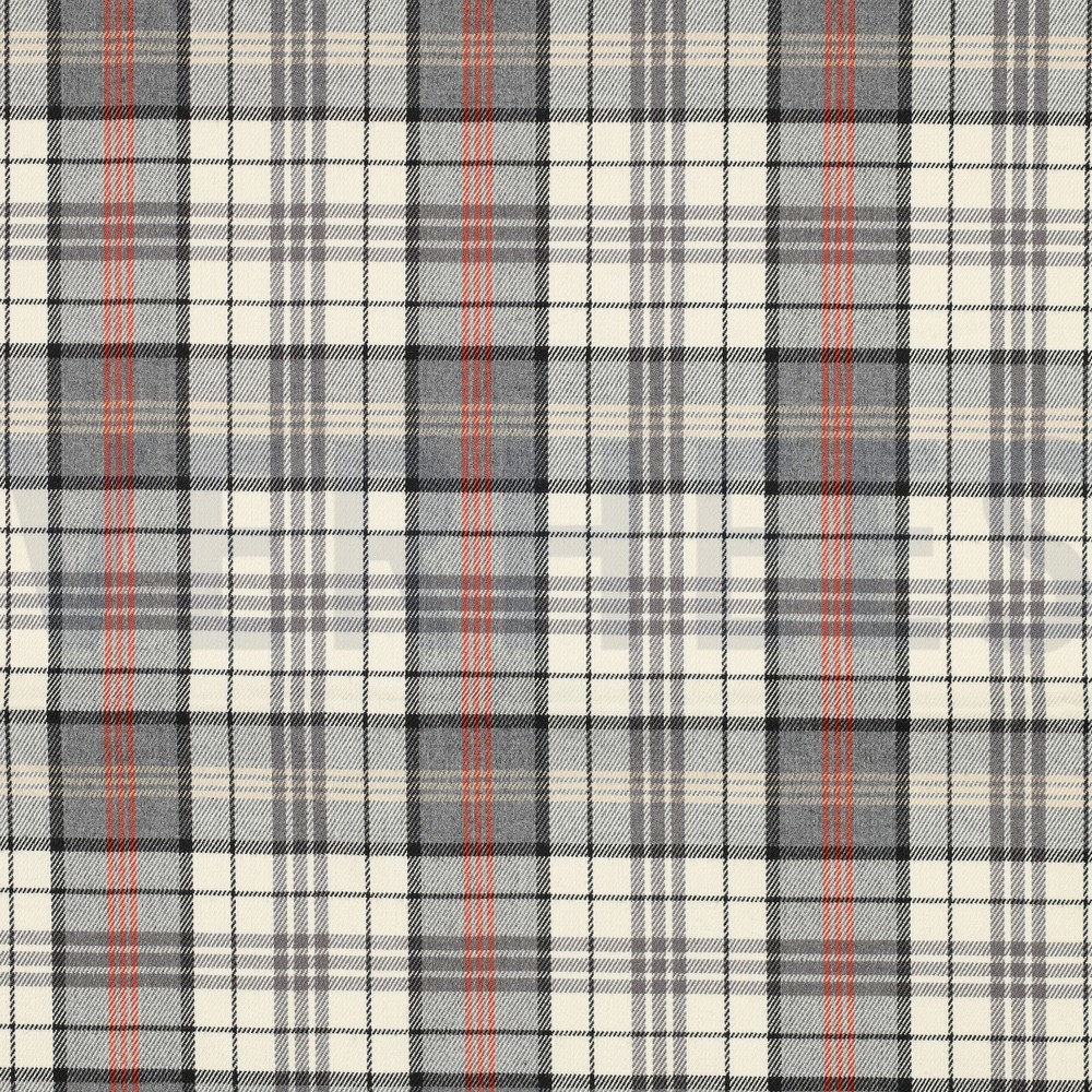 TARTAN CHECK ECRU/GREY/ORANGE (hover)