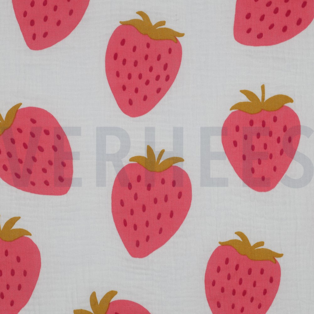 DOUBLE GAUZE STRAWBERRIES OFF-WHITE