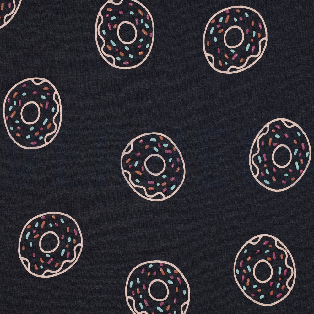 JERSEY MELANGE GLITTER DONUTS INDIGO MELANGE