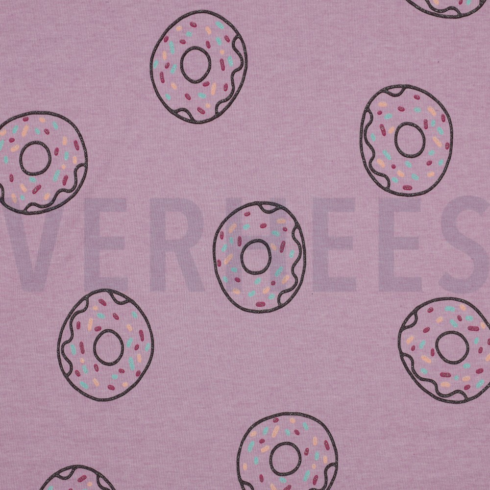 JERSEY MELANGE GLITTER DONUTS LILAC MELANGE