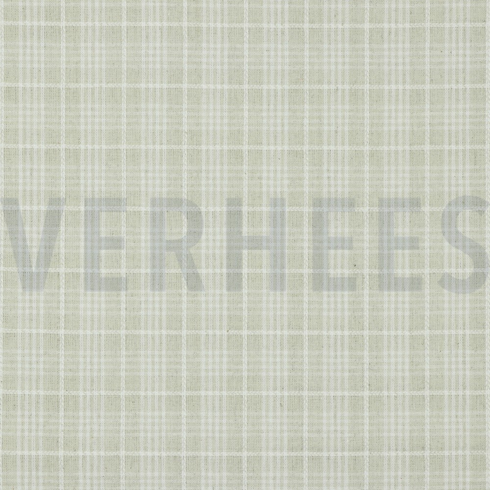 LINEN VISCOSE CHECKS NATURAL (hover)