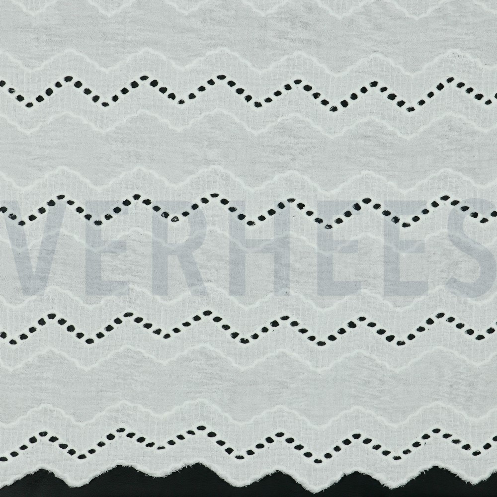 DOUBLE GAUZE BORDER 2-SIDE WHITE