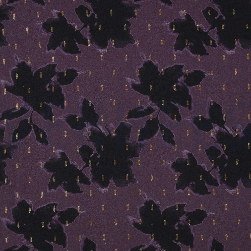 VISCOSE LUREX DIGITAL FLOWERS PURPLE