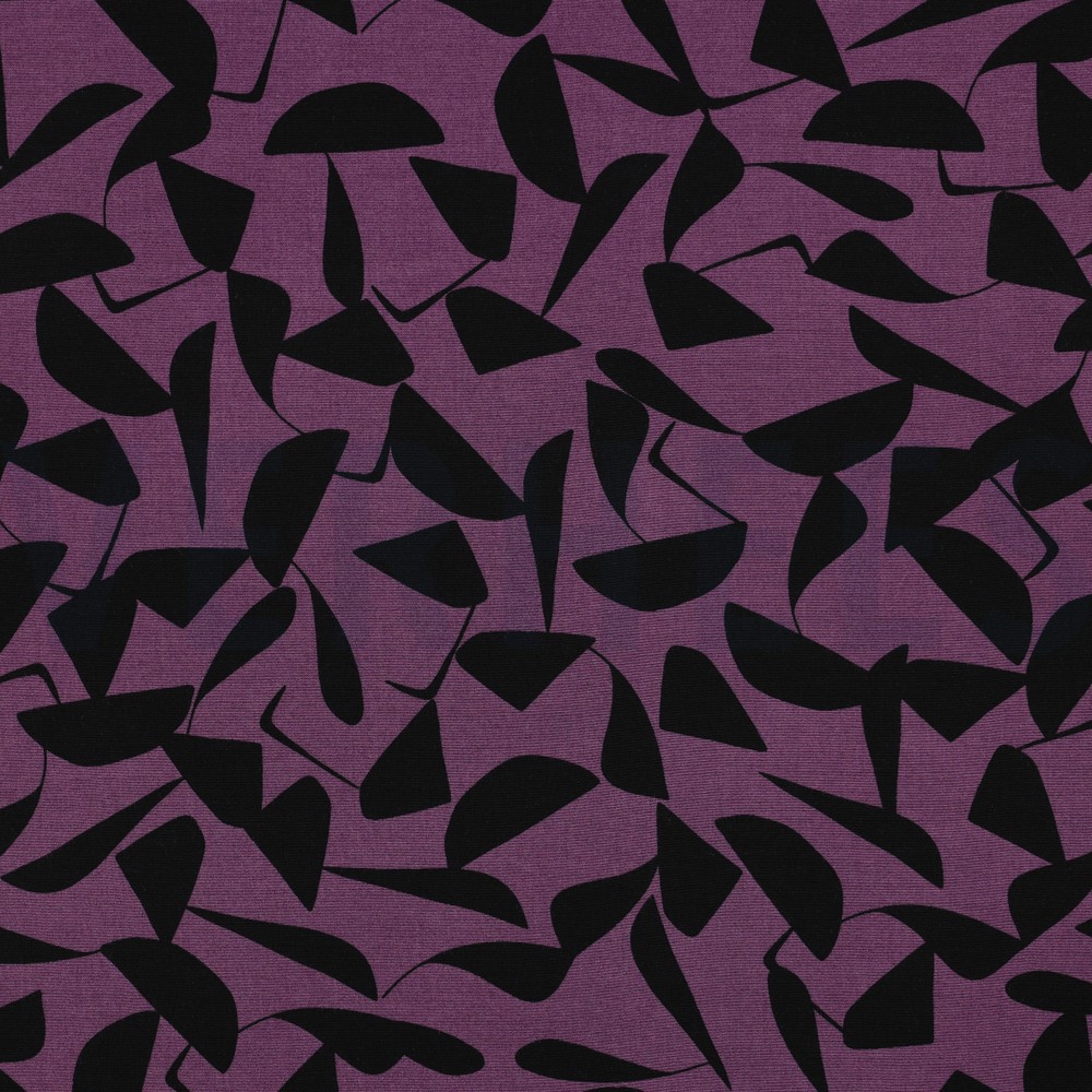 VISCOSE POPLIN STRETCH ABSTRACT PURPLE (hover)