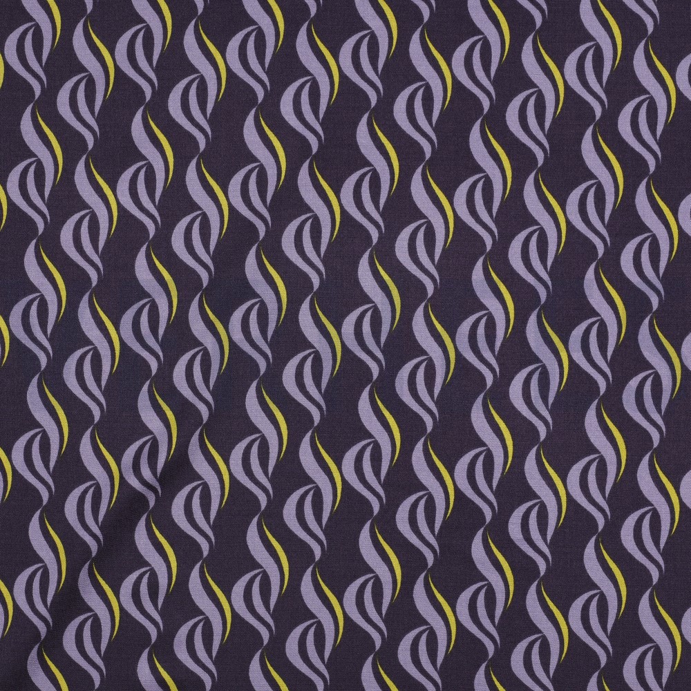 ROSELLA STRETCH ABSTRACT DARK PURPLE (hover)