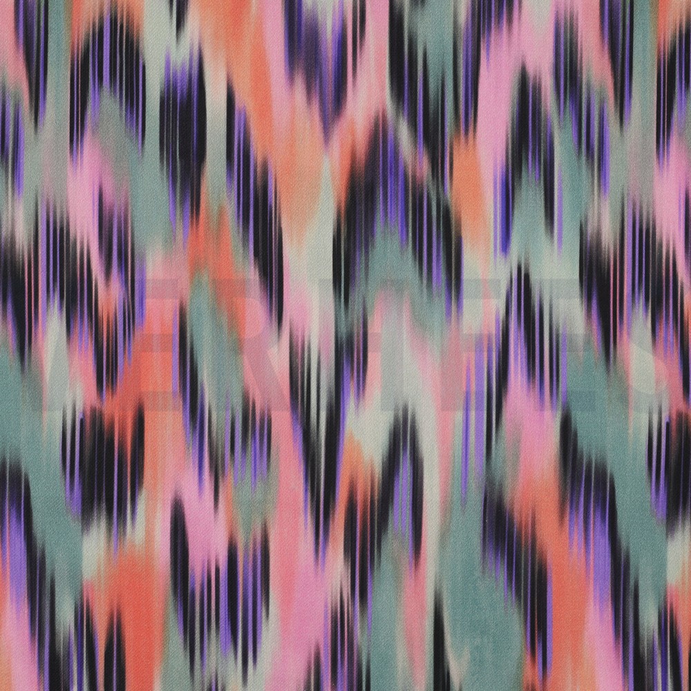 COTTON SATIN DIGITAL ABSTRACT MULTICOLOUR