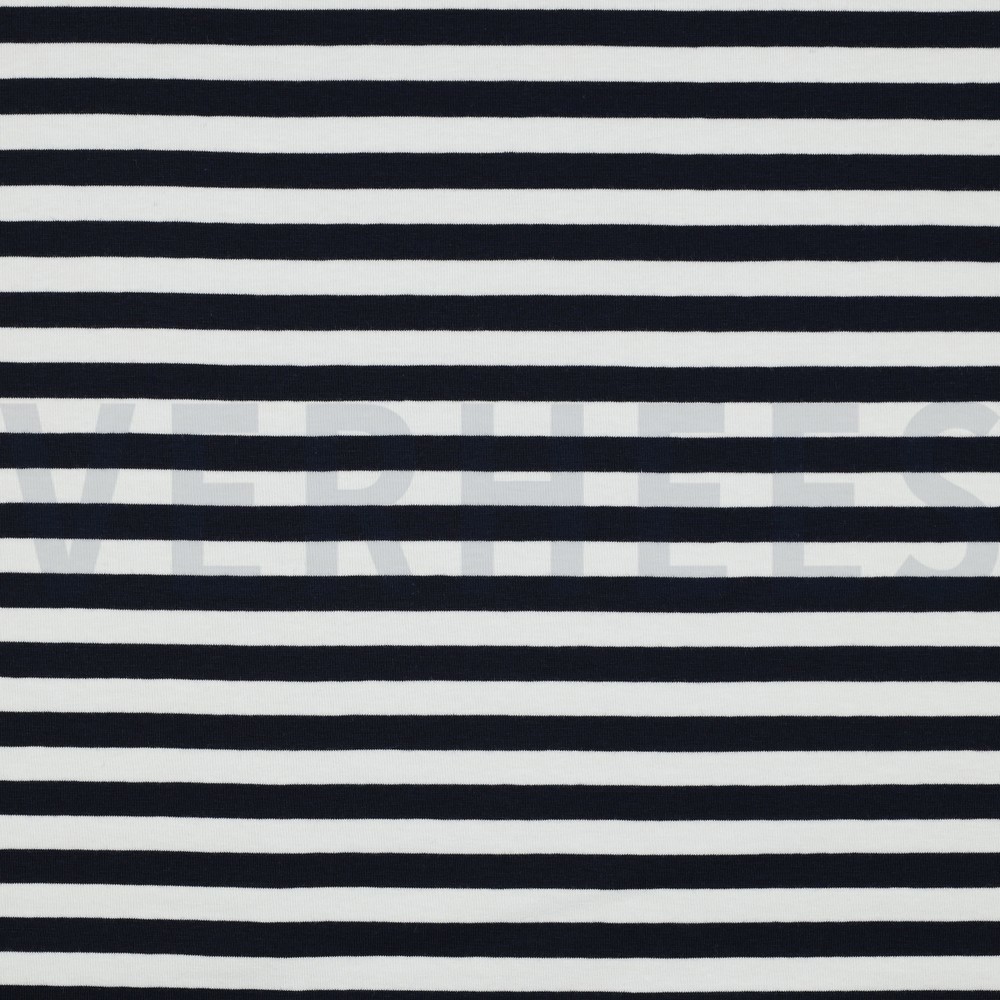 JERSEY YARN DYED STRIPES NAVY