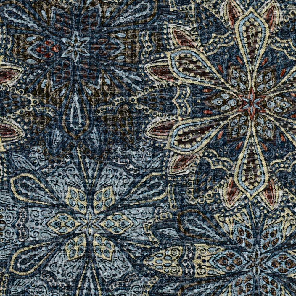 GOBELIN GRAPHIC FLOWERS BLUE