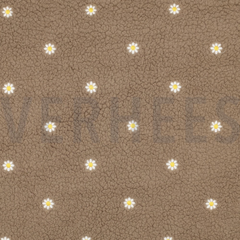 TEDDY EMBROIDERY FLOWERS TAUPE (hover)