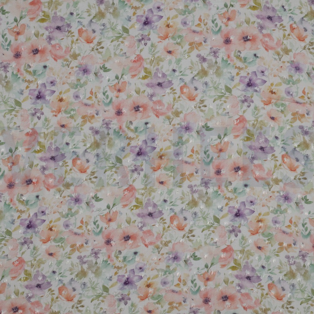 VISCOSE DOBBY DIGITAL FLOWERS PASTEL