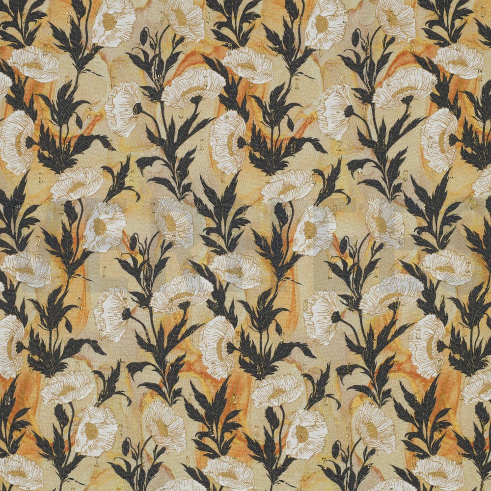 VISCOSE LUREX DIGITAL FLOWERS OCHRE (hover)