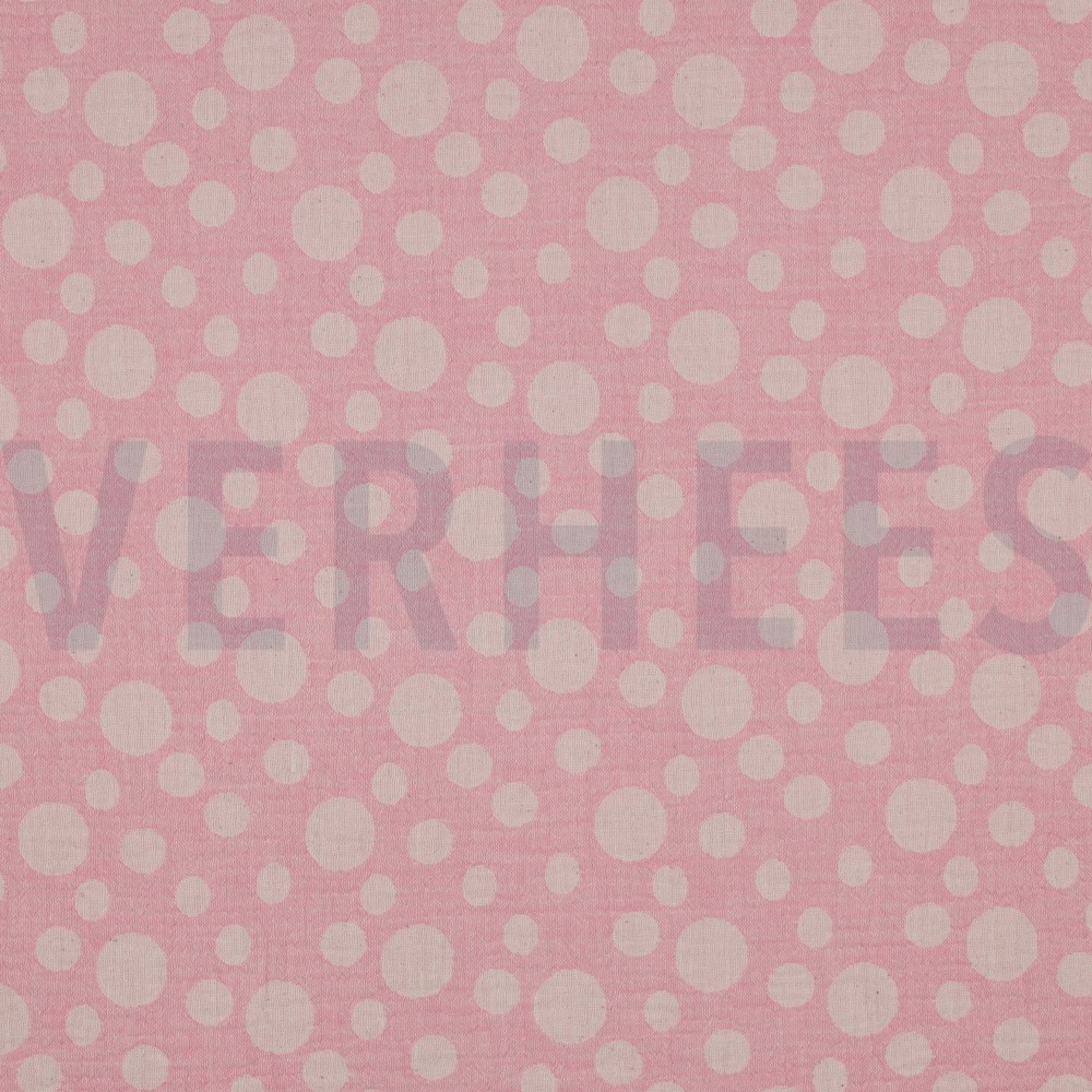 DOUBLE GAUZE JACQUARD DOTS PINK