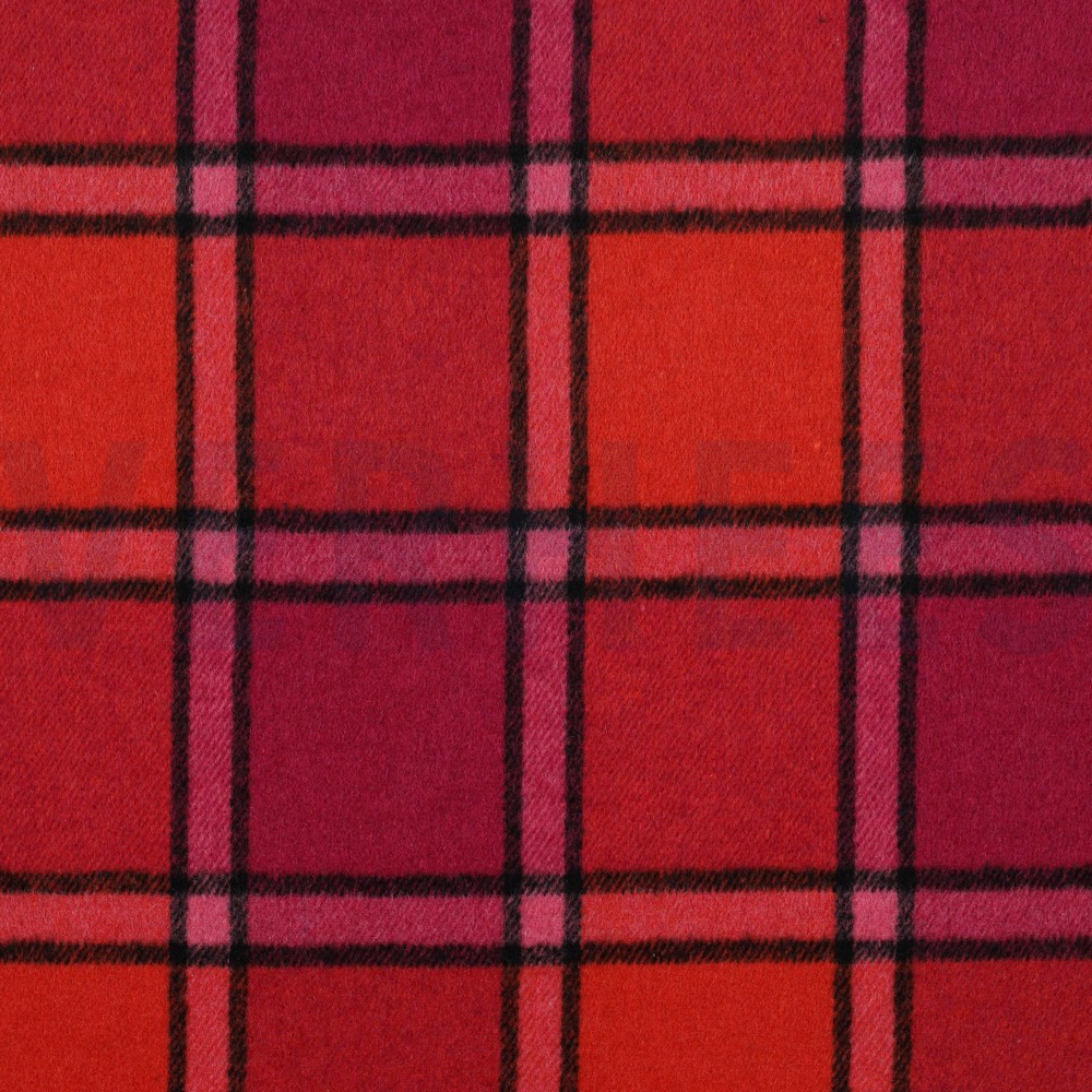 BRUSHED CHECK CERISE