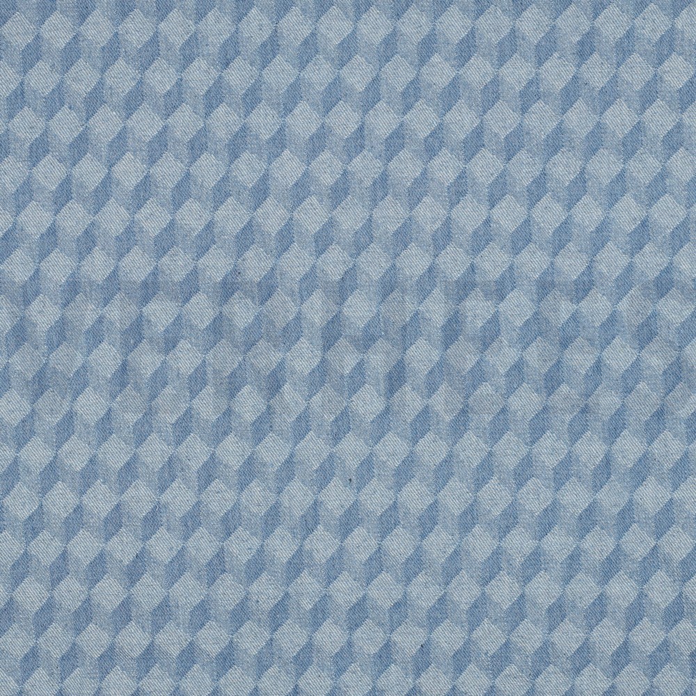 DENIM JACQUARD ABSTRACT LIGHT BLUE