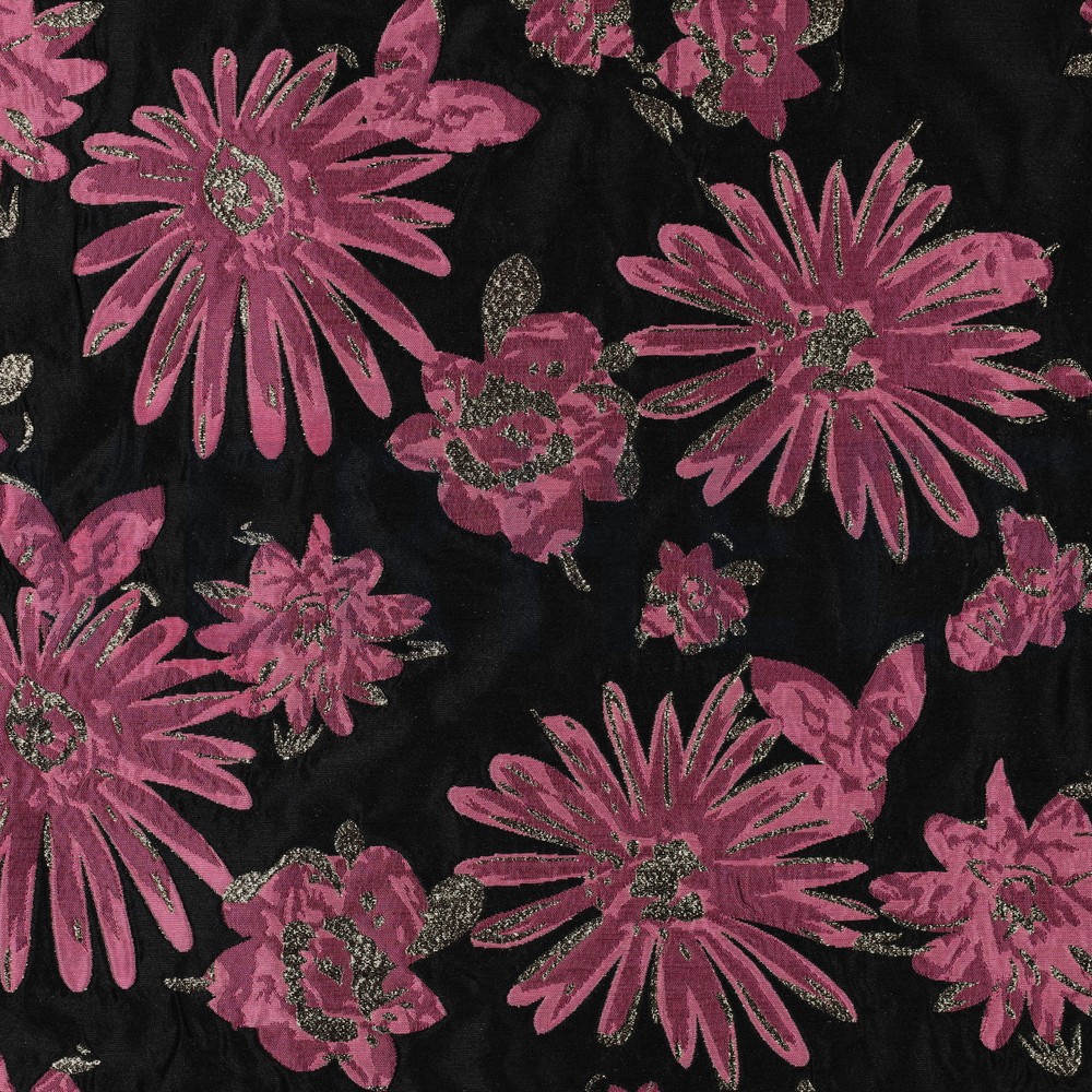 JACQUARD FLOWERS BLACK / PINK (hover)