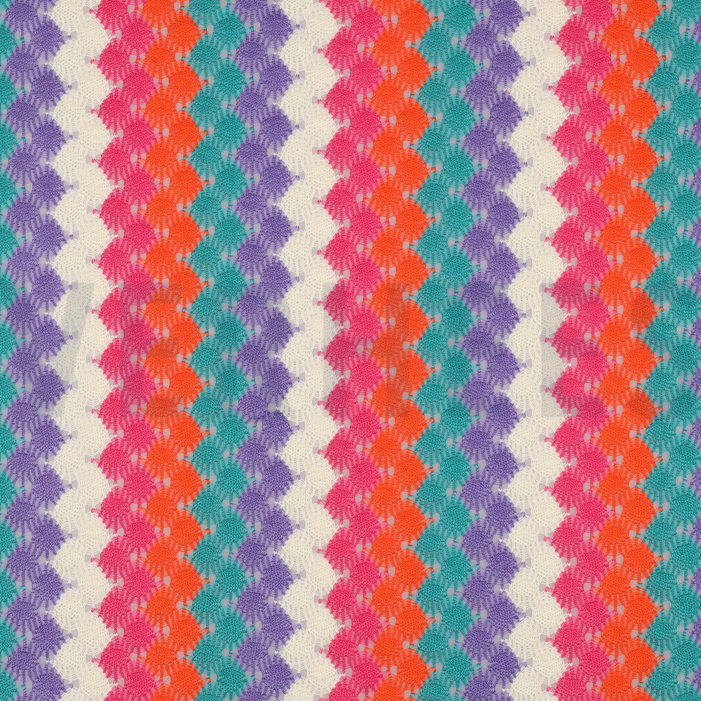 KNITTED CROCHET MULTICOLOUR