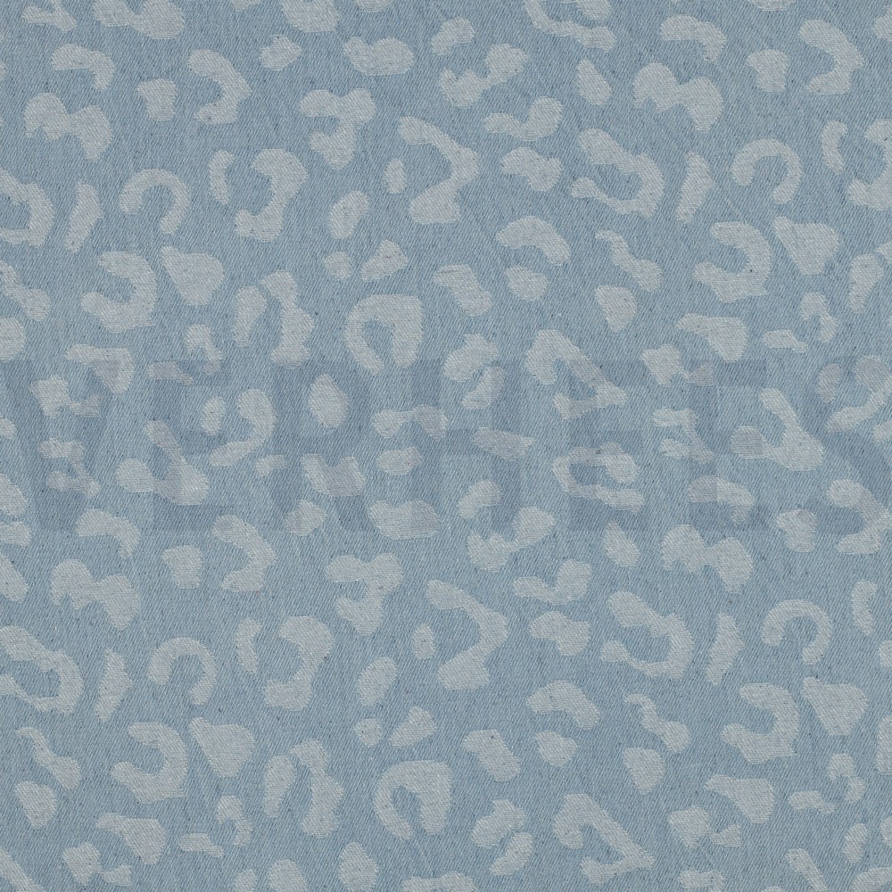 DENIM JACQUARD ANIMAL SKIN LIGHT BLUE