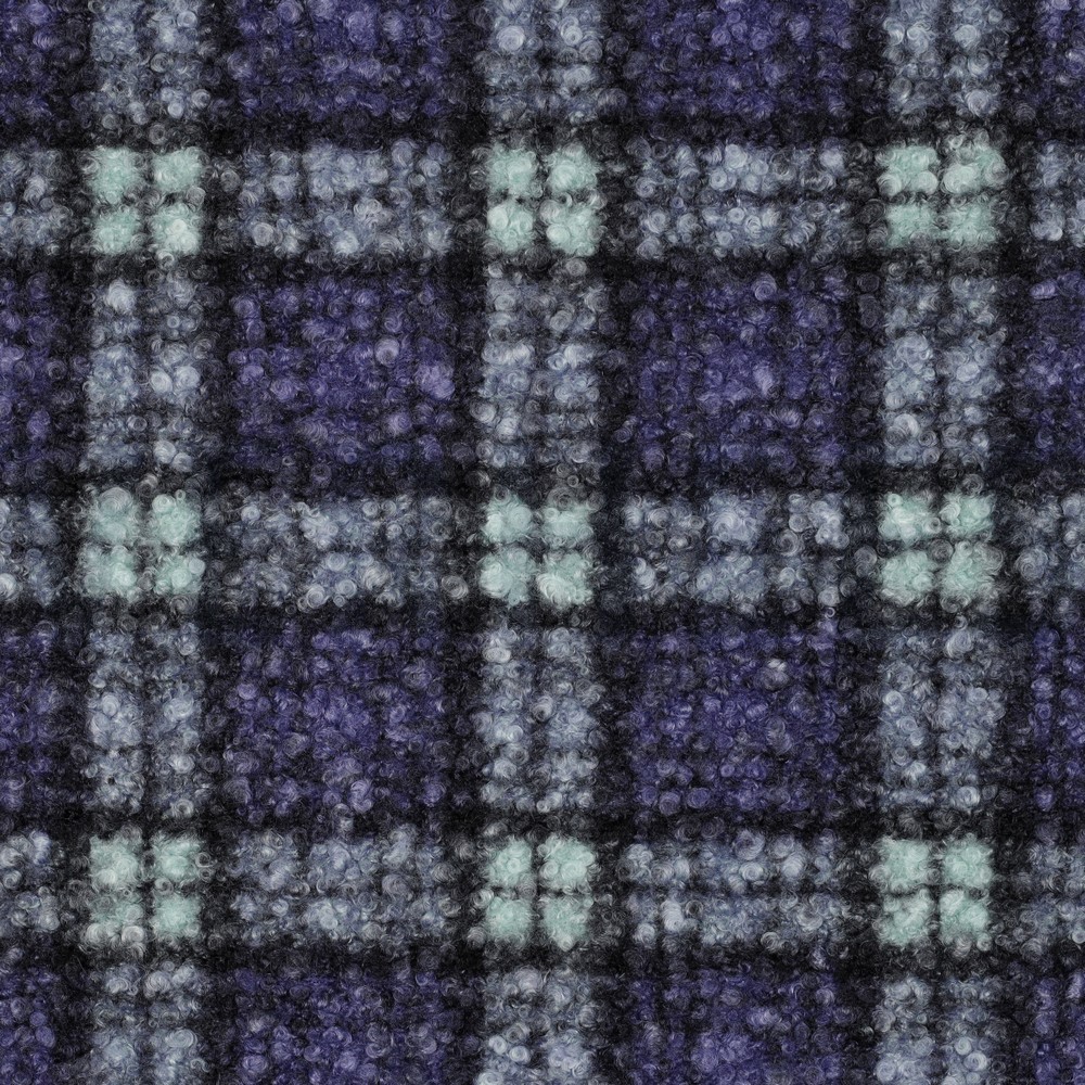 BOUCLE CHECKS DARK LAVENDER