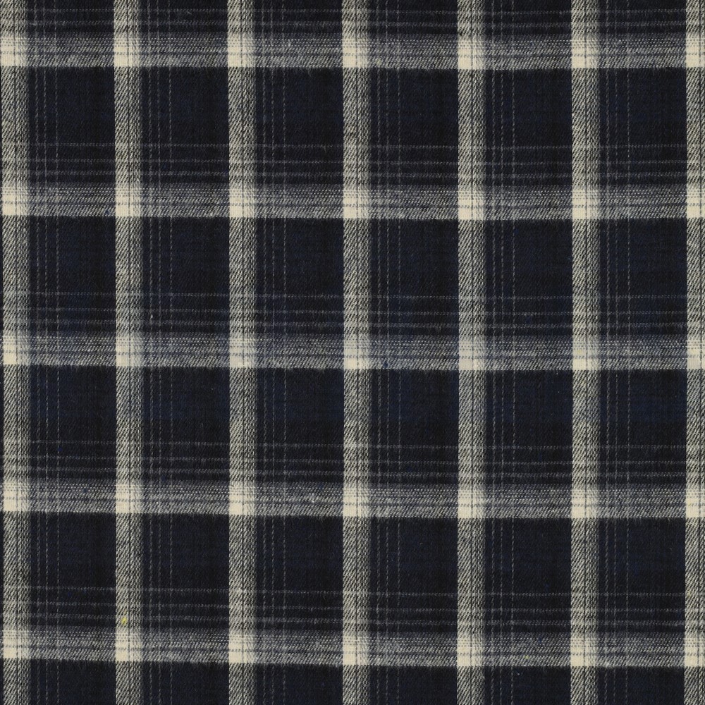 BRUSHED YARN DYED CHECKS NAVY