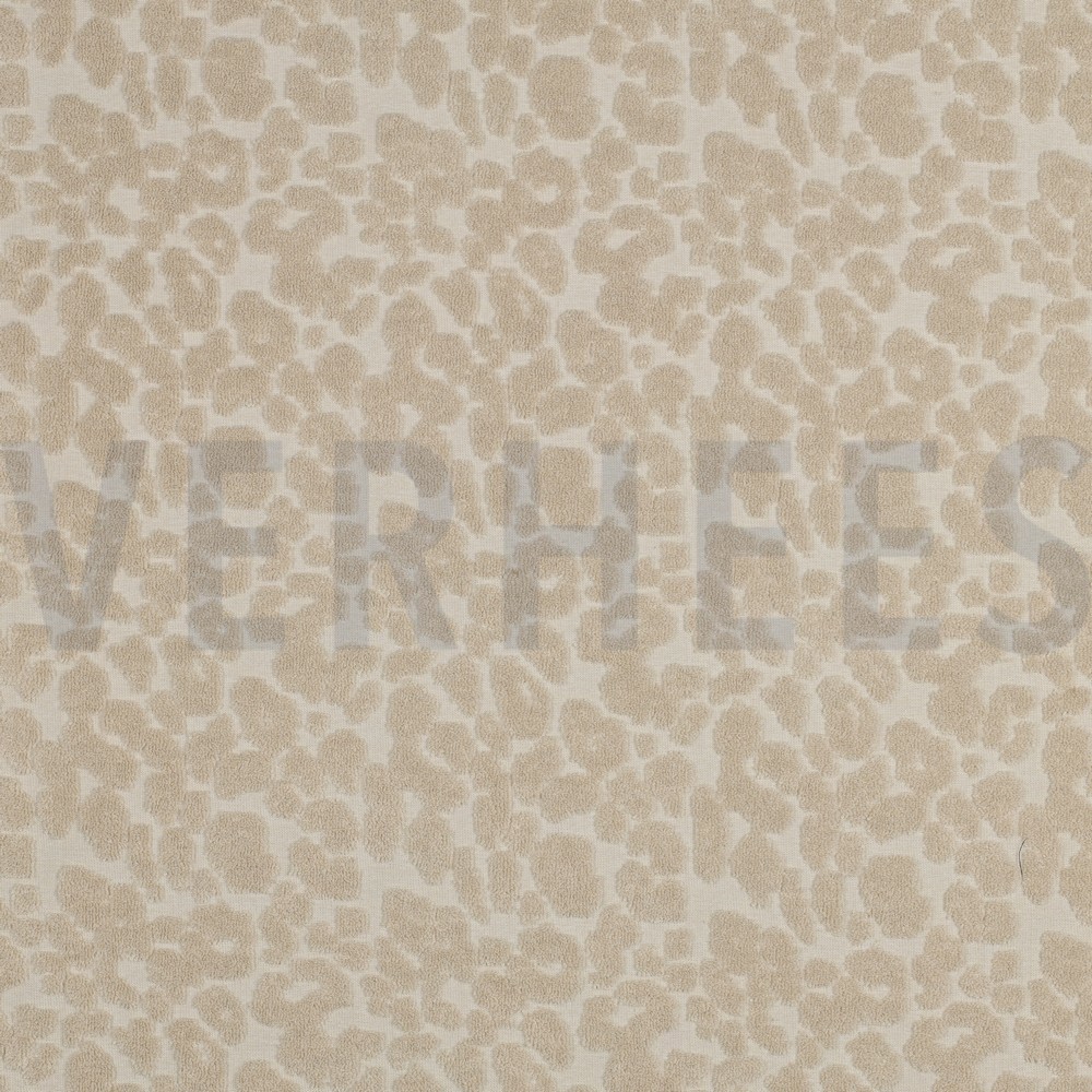 COTTON TOWELING KNIT ANIMAL SKIN SAND