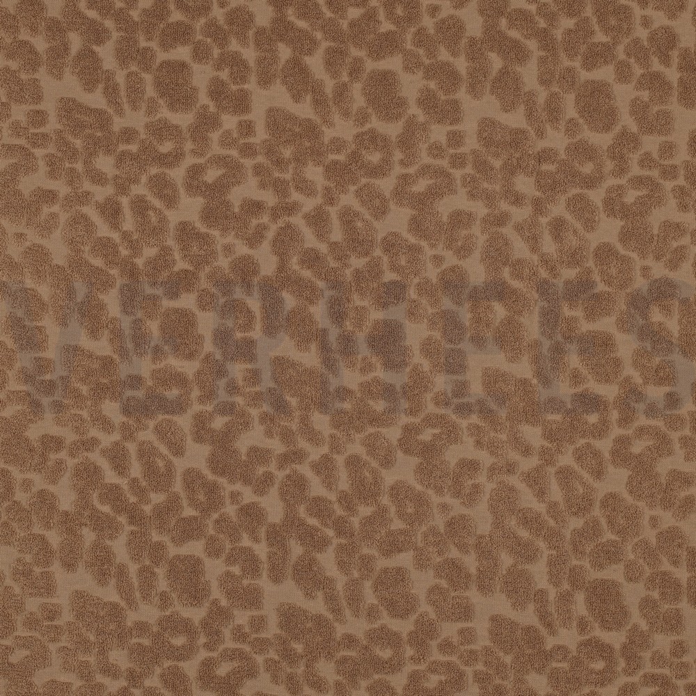 COTTON TOWELING KNIT ANIMAL SKIN BROWN (hover)