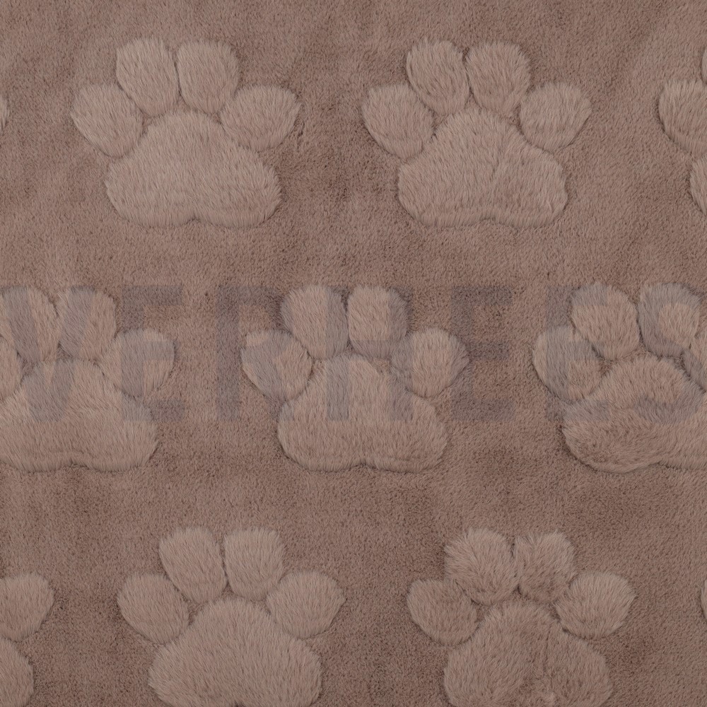 FLEECE DOG PAWS TAUPE (hover)