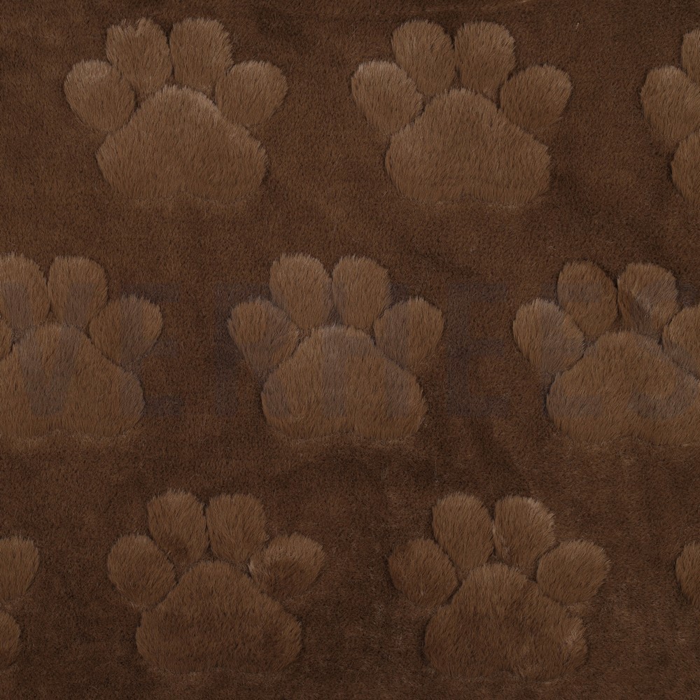 FLEECE DOG PAWS BROWN (hover)