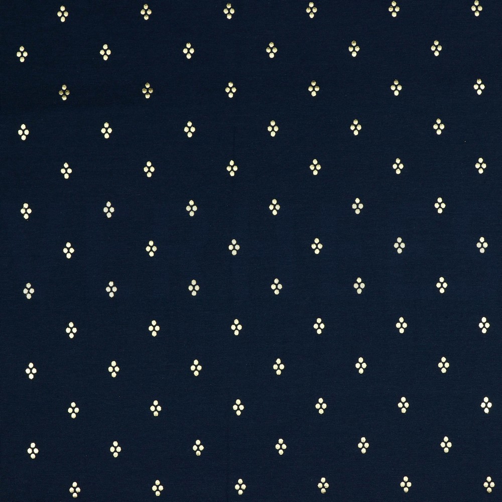 JERSEY FOIL DOTS NAVY