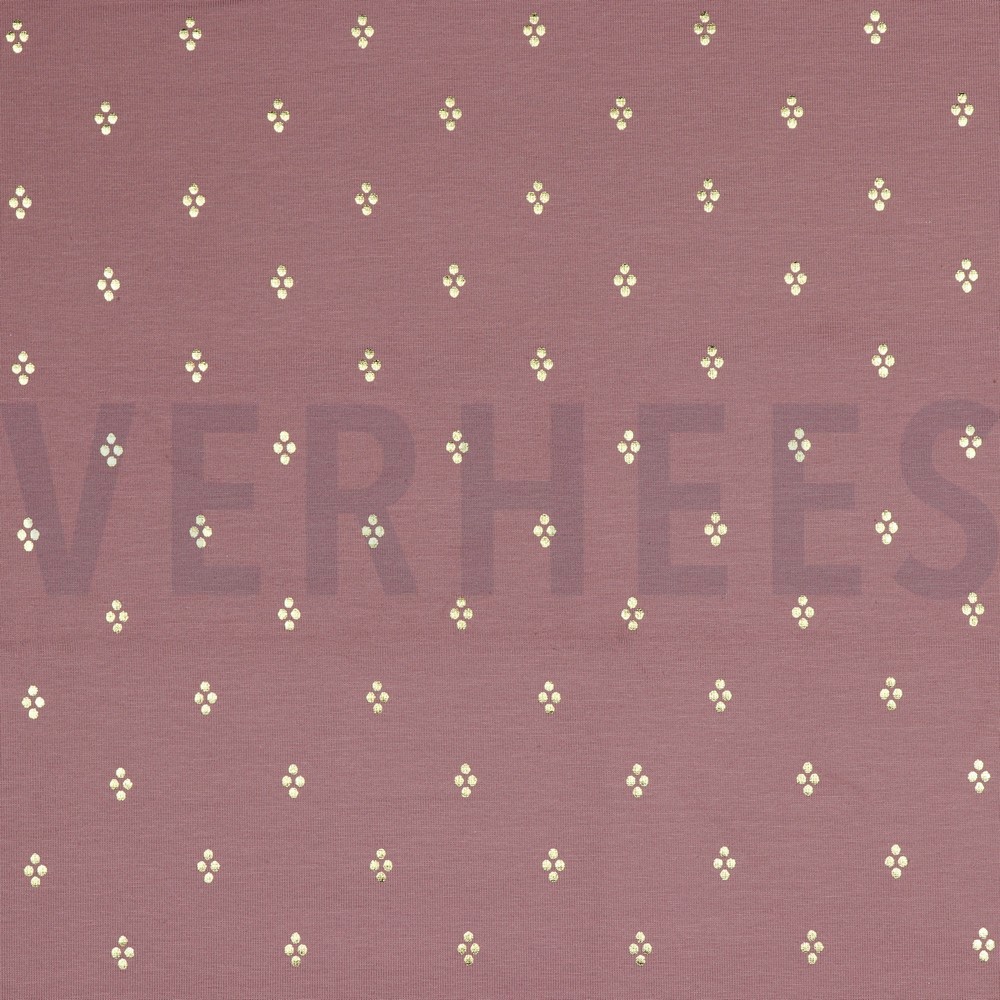 JERSEY FOIL DOTS MAUVE