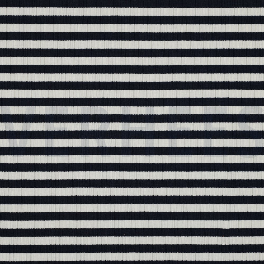 RIB YARN DYED STRIPE NAVY/ECRU