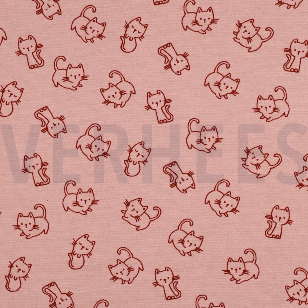 FLANNEL CATS OLD ROSE (hover)