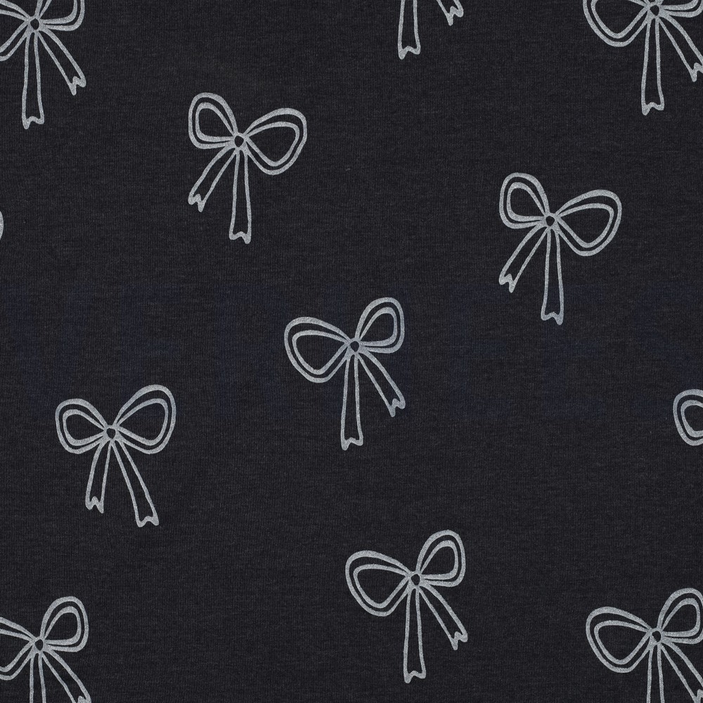 JERSEY MELANGE GLITTER BOWS INDIGO MELANGE (hover)