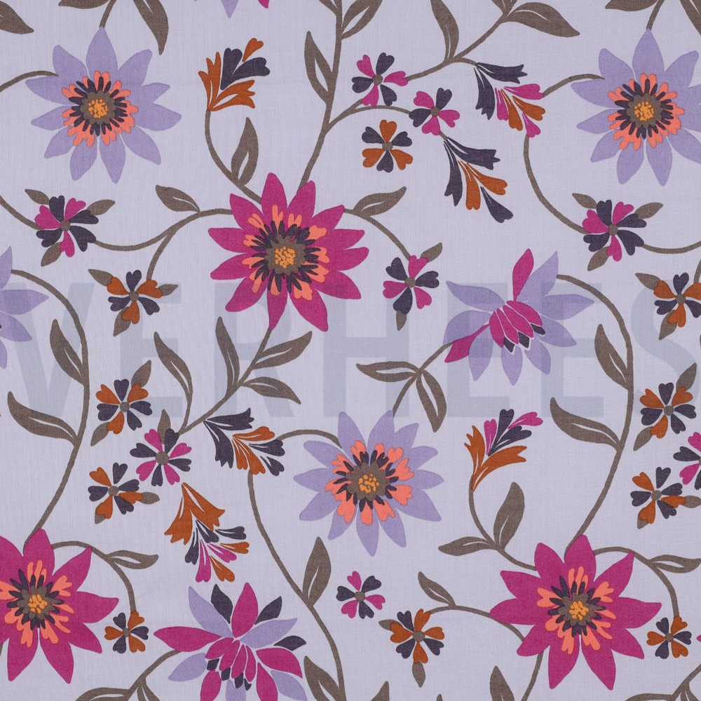 COTTON VOILE FLOWERS LAVENDER (hover)