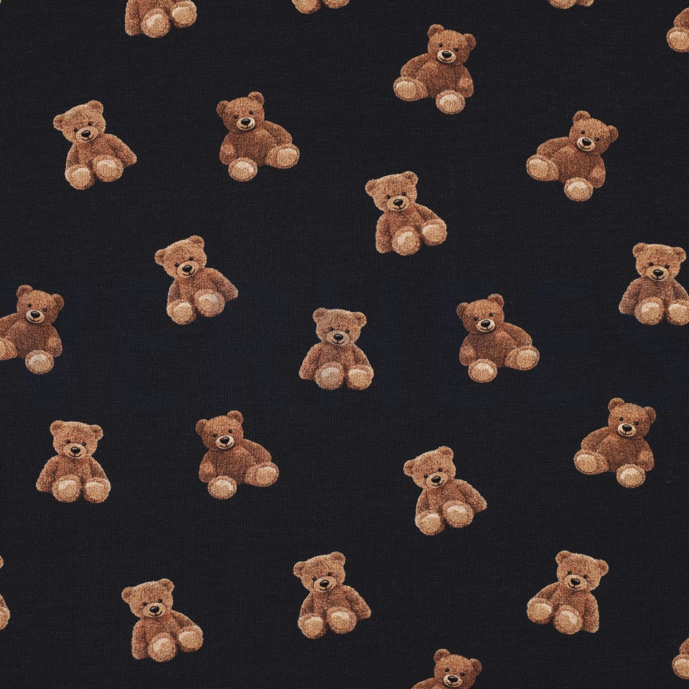 JERSEY GOTS DIGITAL TEDDY BEARS NAVY