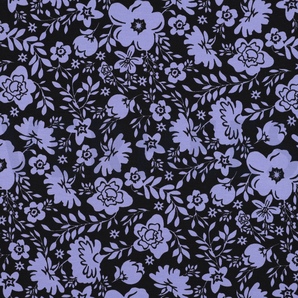 JERSEY FLOWERS BLACK (hover)