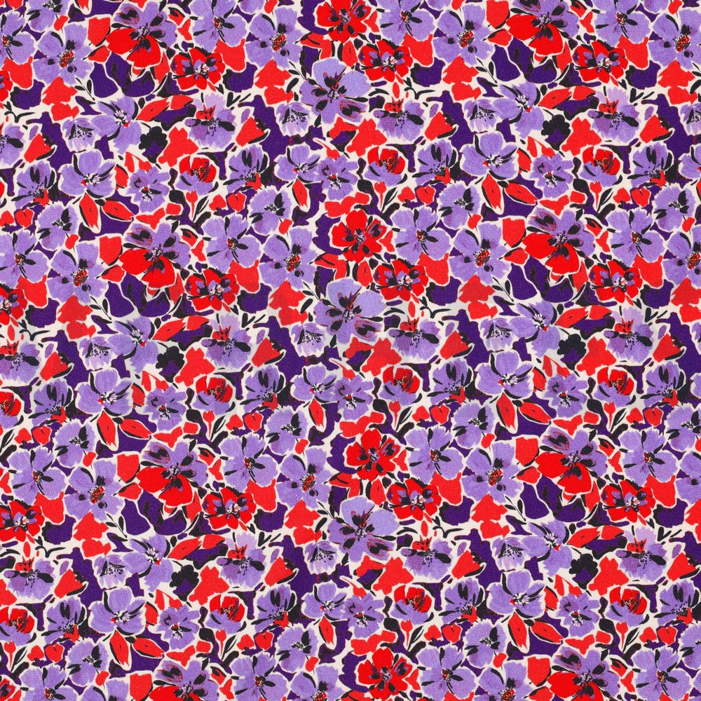 ROSELLA STRETCH DIGITAL FLOWERS LILAC (hover)