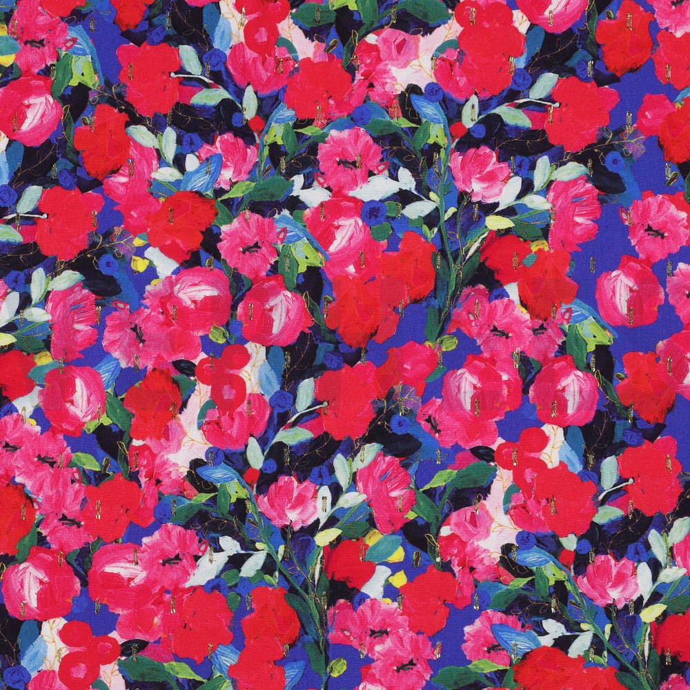 VISCOSE LUREX DIGITAL FLOWERS PINK (hover)