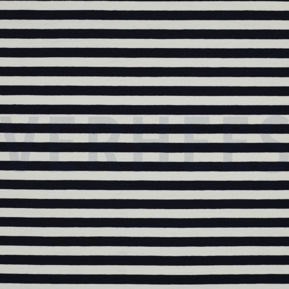 FRENCH TERRY YARN DYED STRIPES NAVY / OFF WHITE