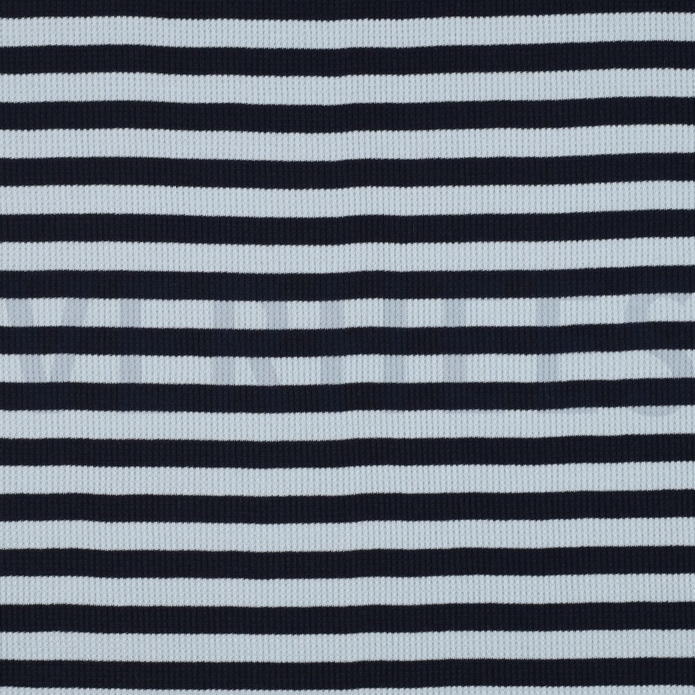 WAFFLE YARN DYED STRIPES NAVY / BLUE