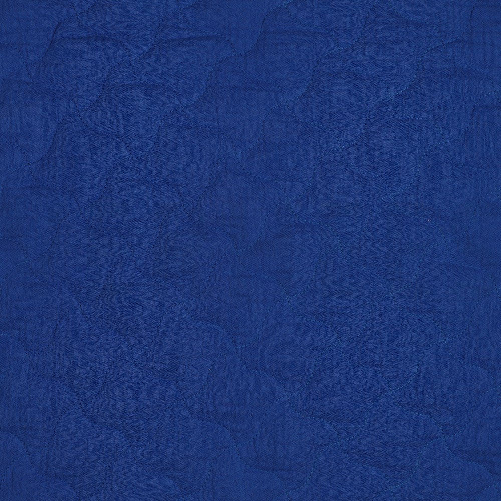 DOUBLE GAUZE QUILT COBALT