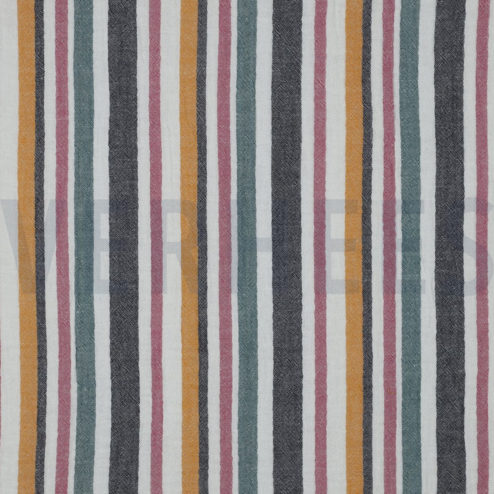 DOUBLE GAUZE YARN DYED STRIPE MULTICOLOUR (hover)