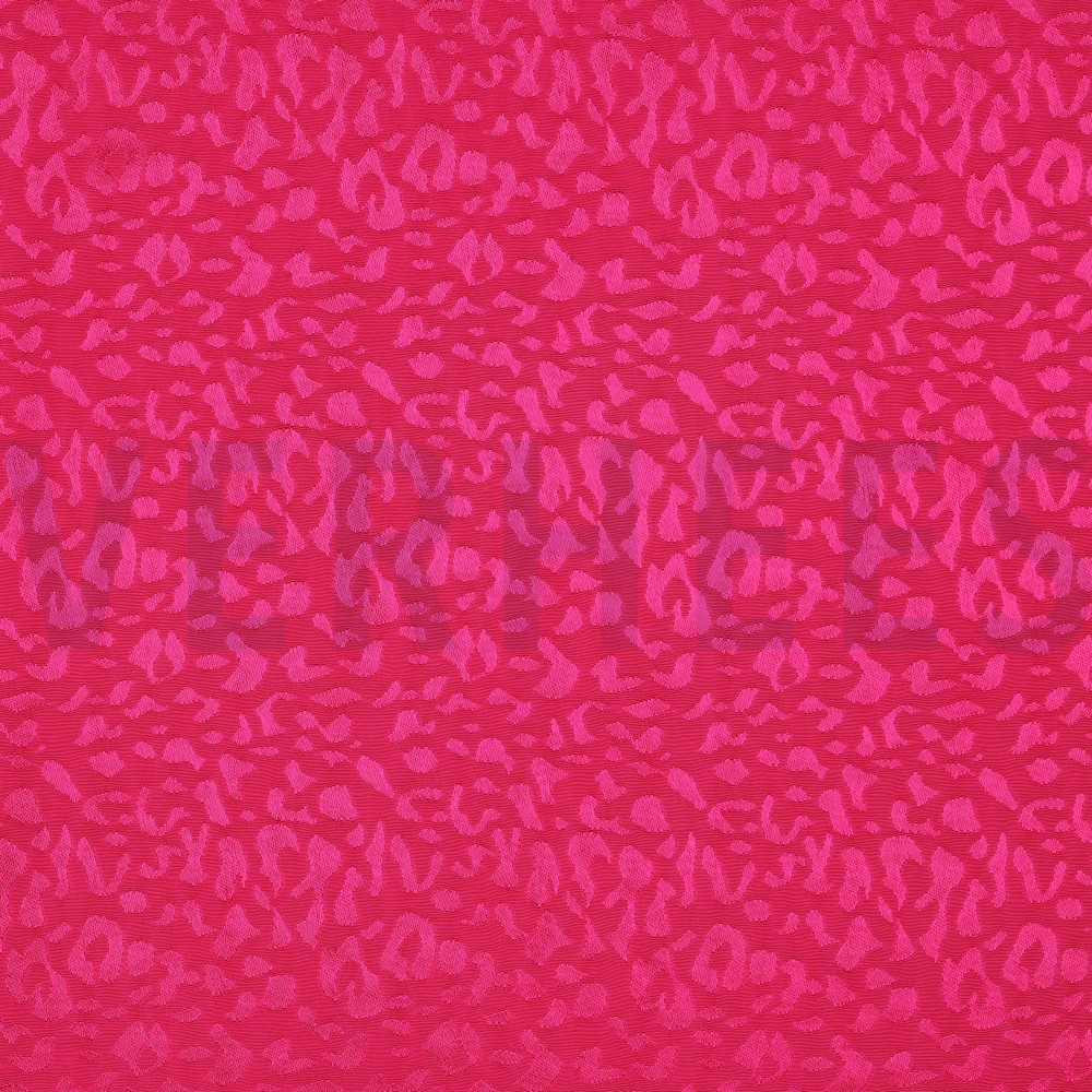 VISCOSE JACQUARD ANIMAL SKIN FUCHSIA