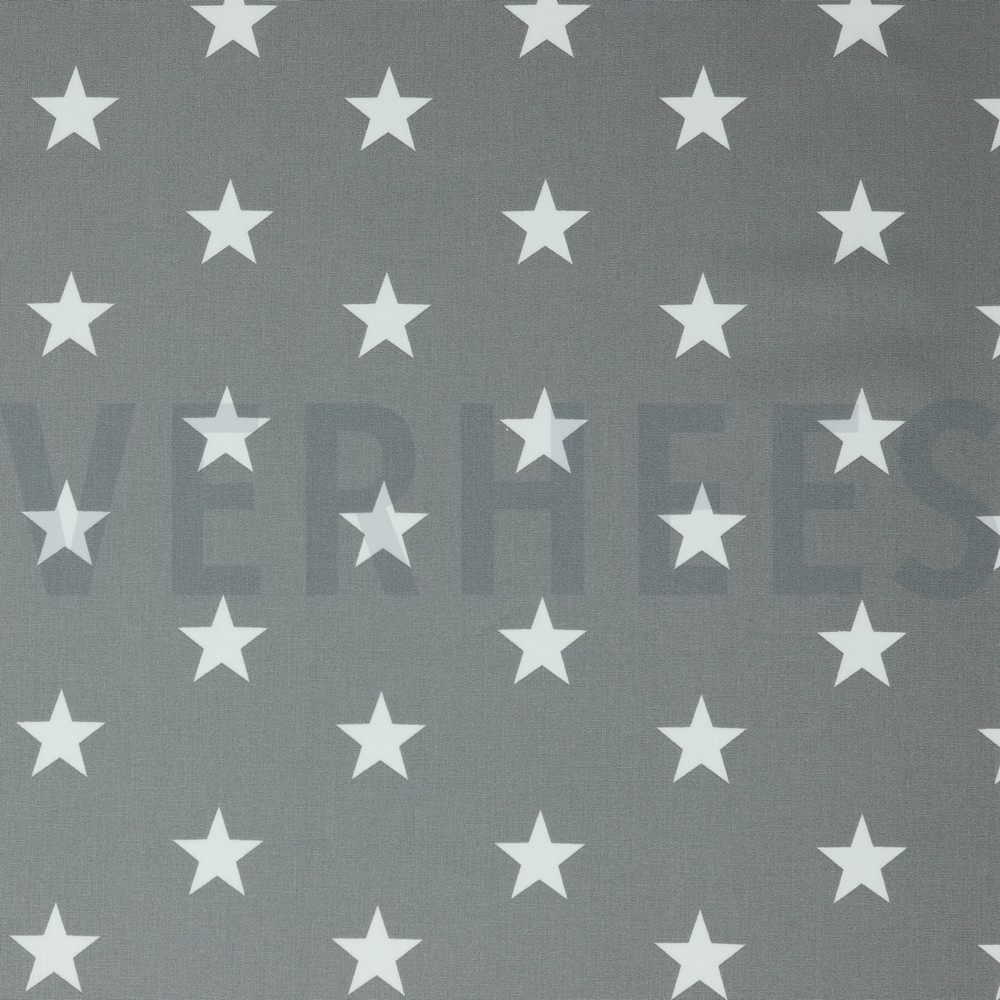 POPLIN STARS GREY