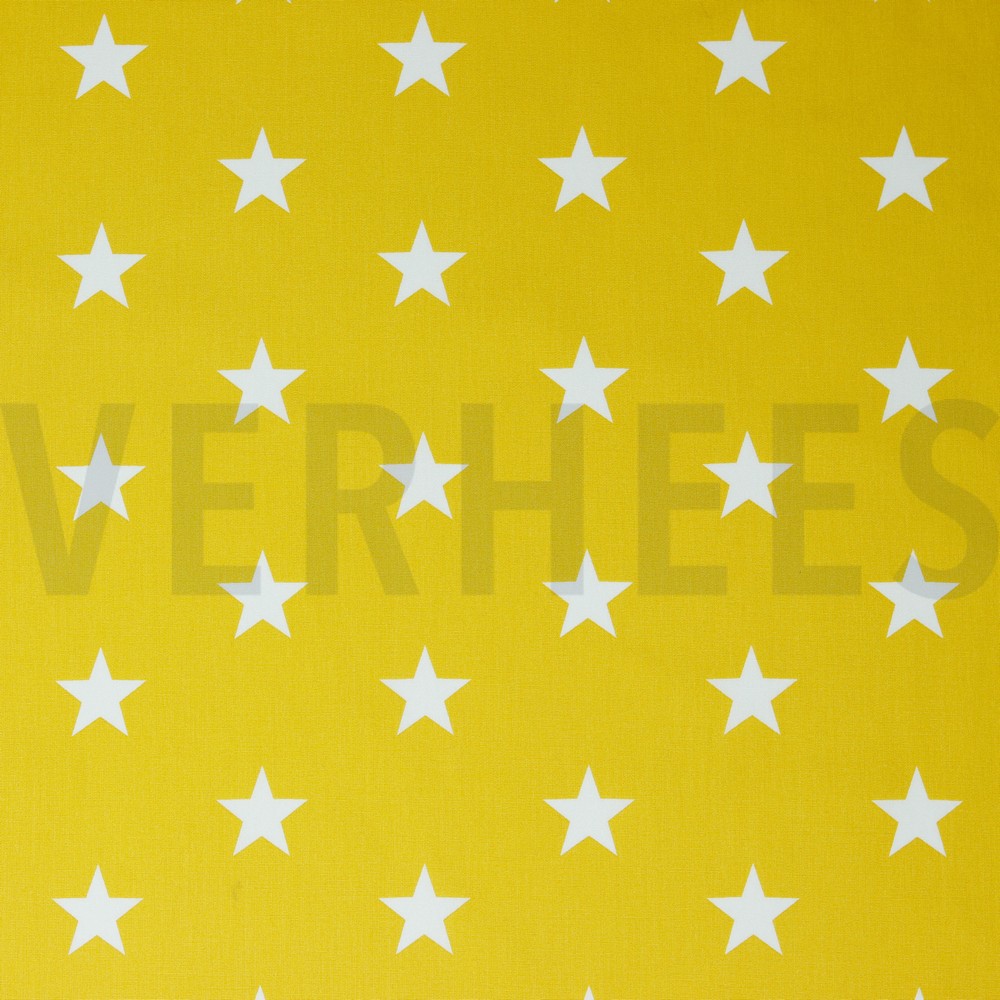 POPLIN STARS YELLOW