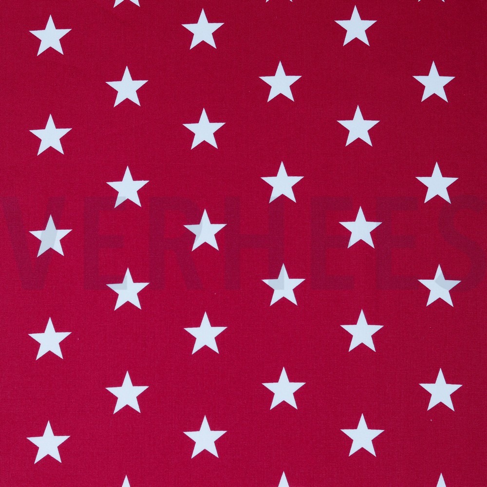 POPLIN STARS CERISE