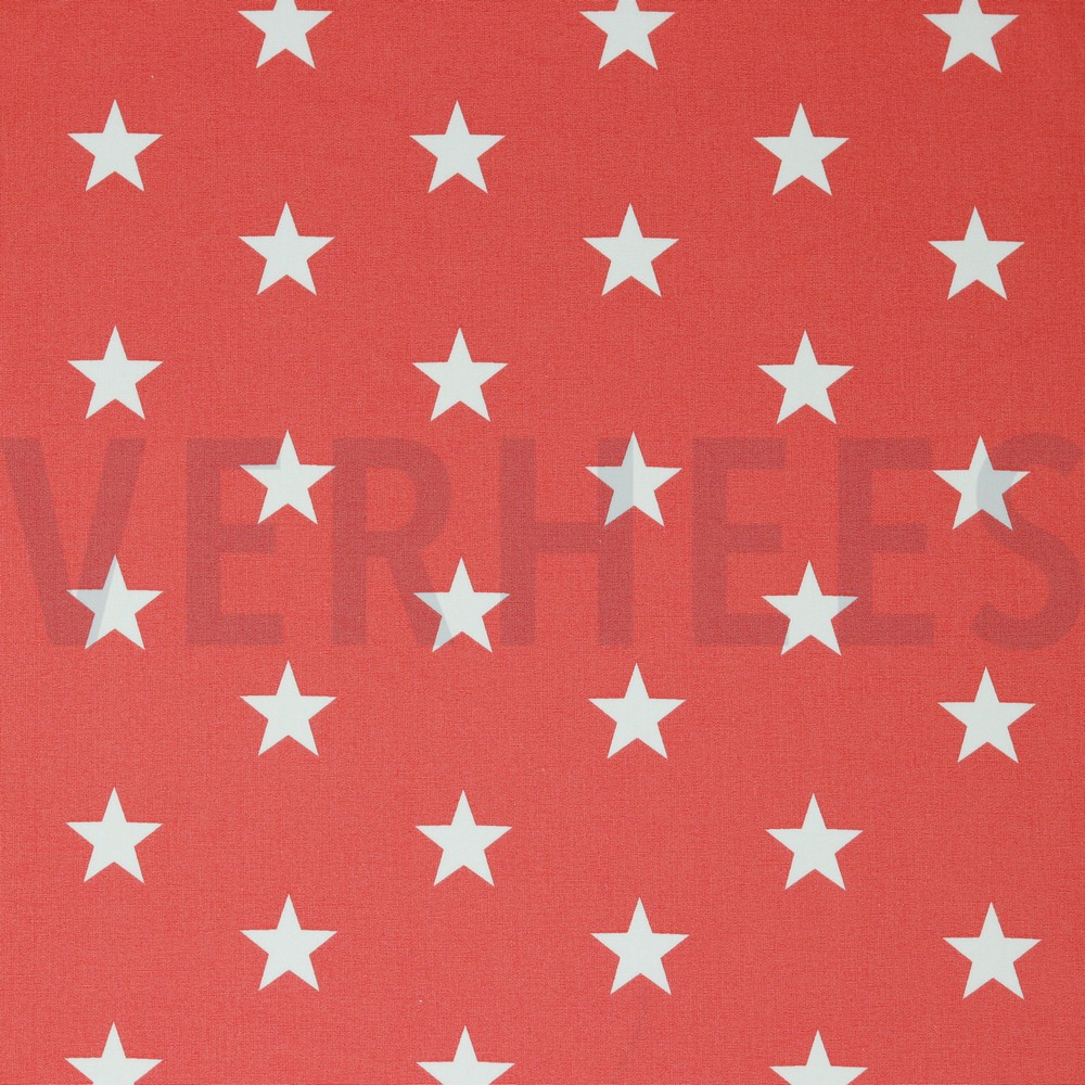 POPLIN STARS CORAL